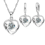Timeless Heart Necklace & Earrings Set