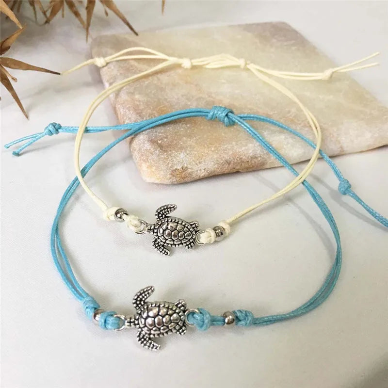 Sea Turtle Leather Anklet