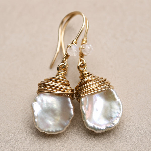 Vintage Baroque Pearl Drop Earrings