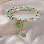 Beautiful Butterfly Beaded Rekarmband