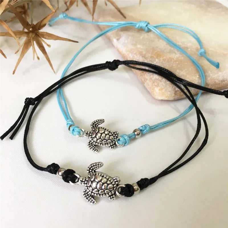 Sea Turtle Leather Anklet