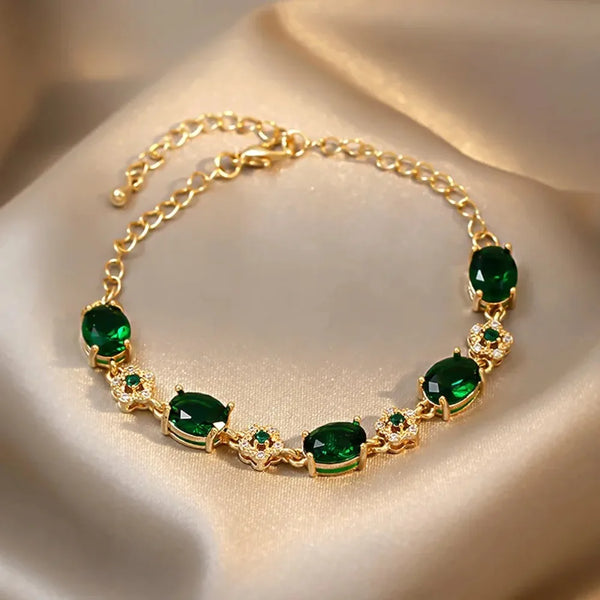 Betoverde Tuin Green Crystal Bracelet