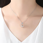 Sterling Silver Cat, Moon & Star Pendant
