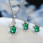 Sea Turtle Necklace with Bonus Earrings