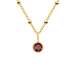 Delicate Birthstone Beaded Necklace