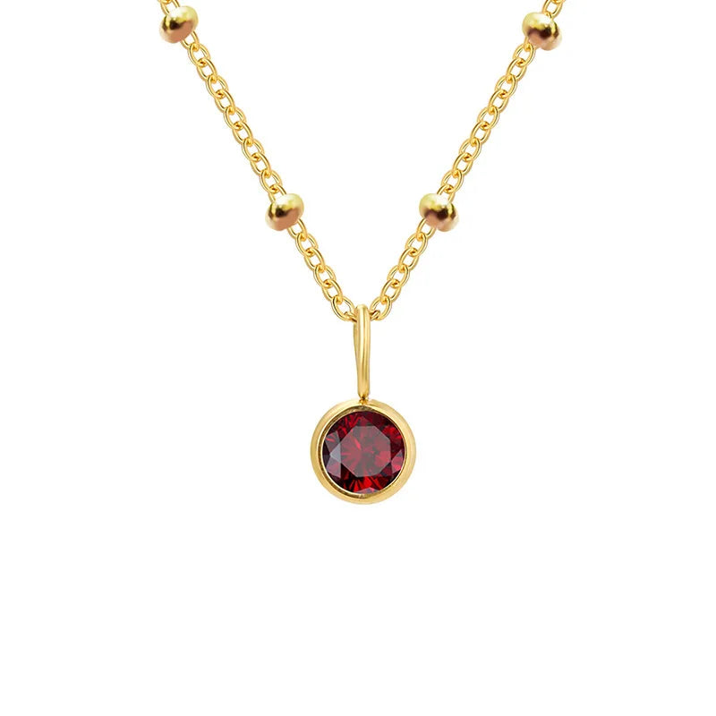 Delicate Birthstone Beaded Necklace
