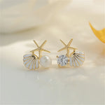 Kust Droom Starfish Pearl Earrings