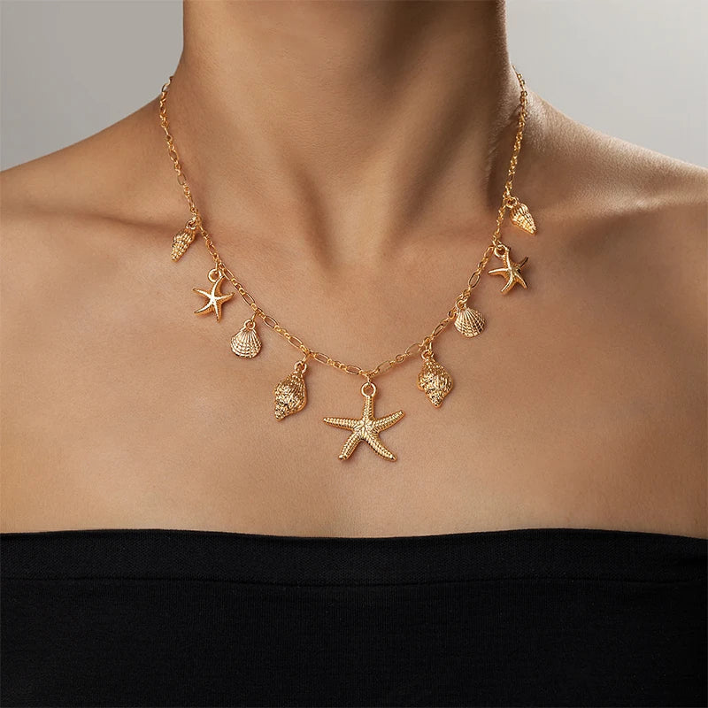 Ocean Dreams Starfish & Shell Necklace