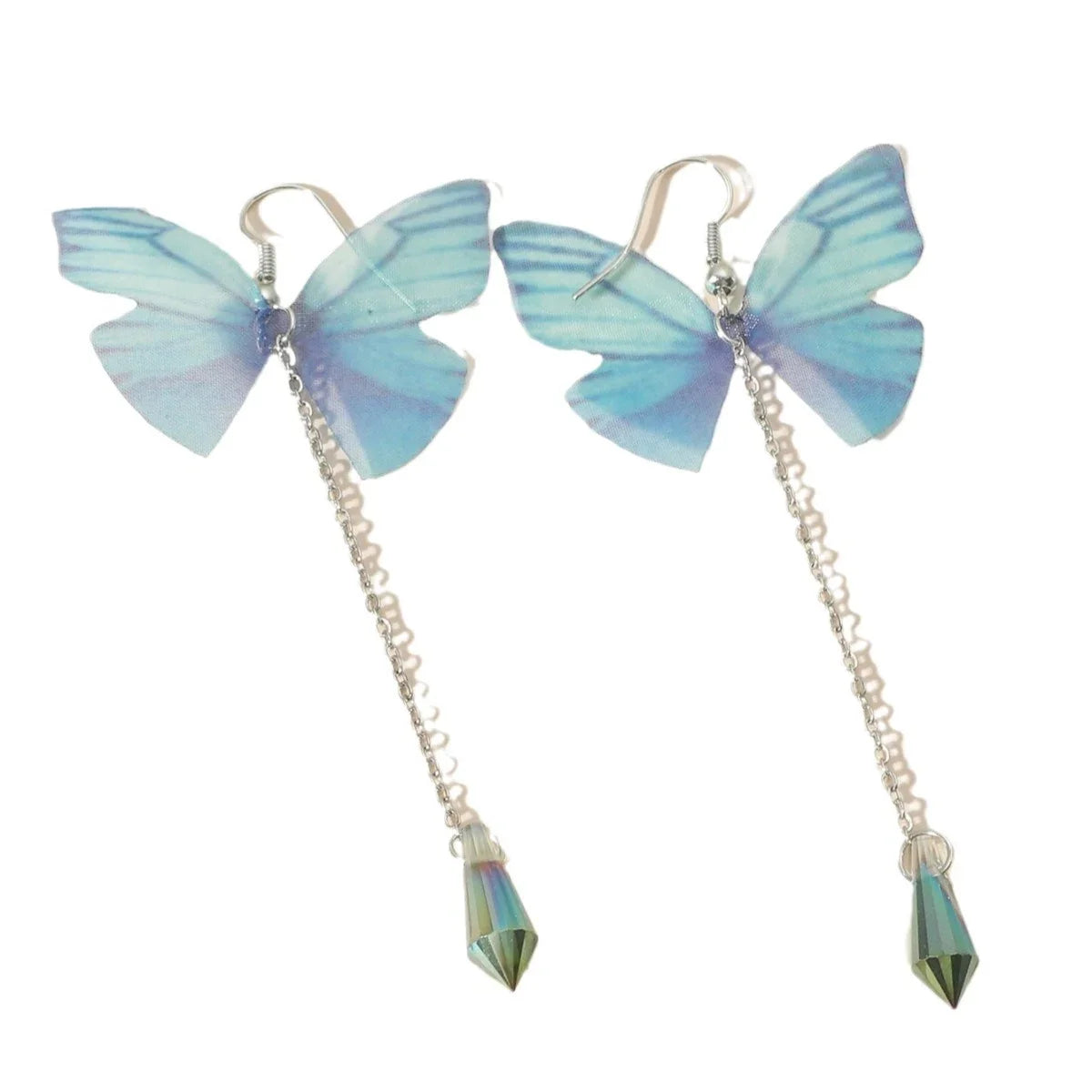 Blue Butterfly Crystal Tasje Earrings