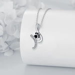 Delicate Paw Print Pendant Necklace