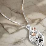 Happy Paw Necklace with Heart, Bone & Infinity Pendant