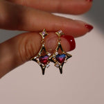 Vintage Midnight Crystal Earrings