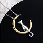 Elegant Moon & Cat Necklace