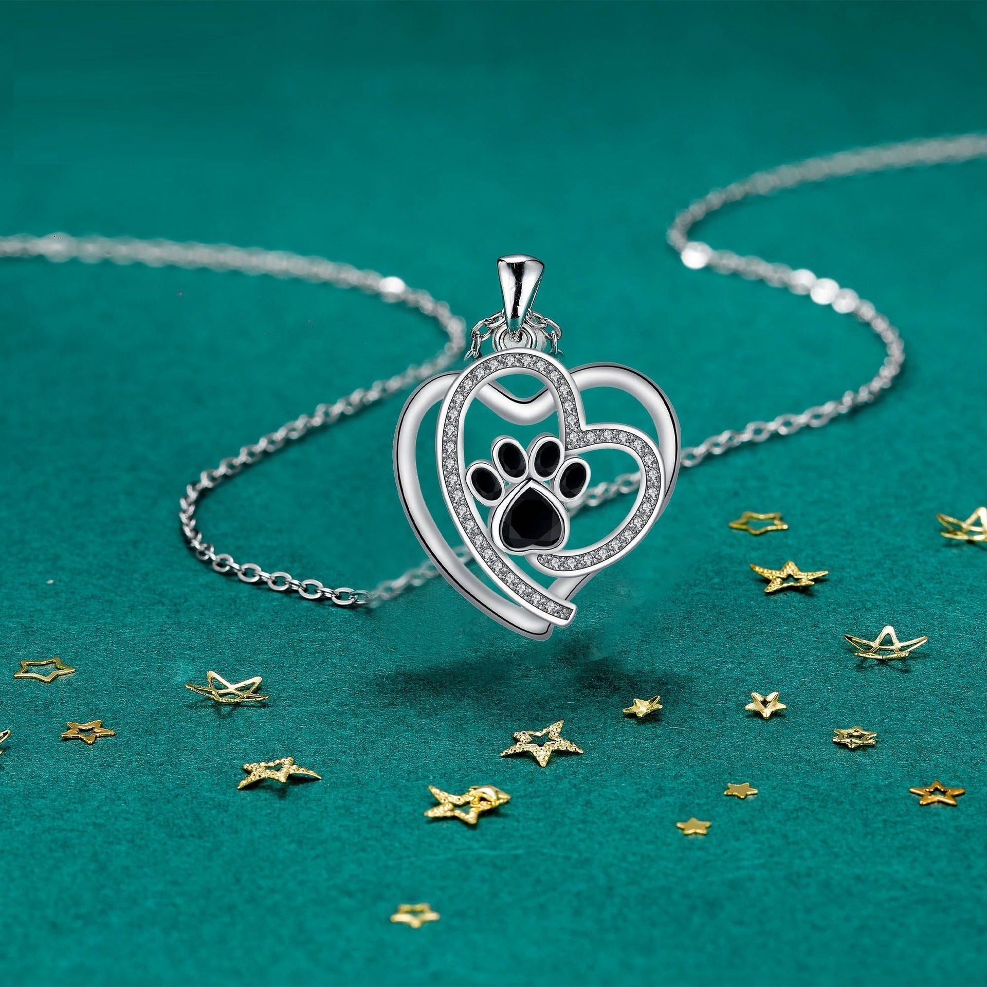 Delicate Paw Print Necklace