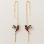 Hummingbird Enamel & Zirconia Earrings