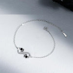 Oneindig Symbol Pendant Huisdier Paw Bracelet with Zirconia