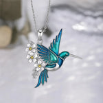 Hummingbird Necklace with Matching Earrings