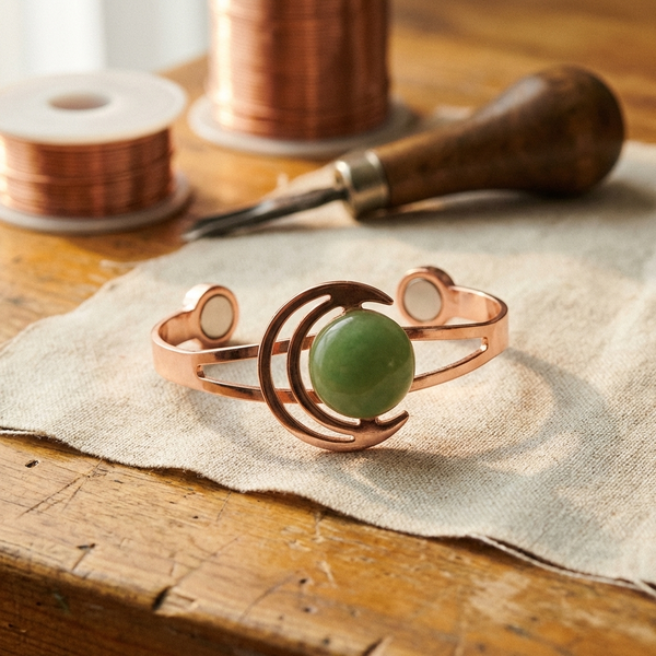 Green Sphere | Copper Bracelet