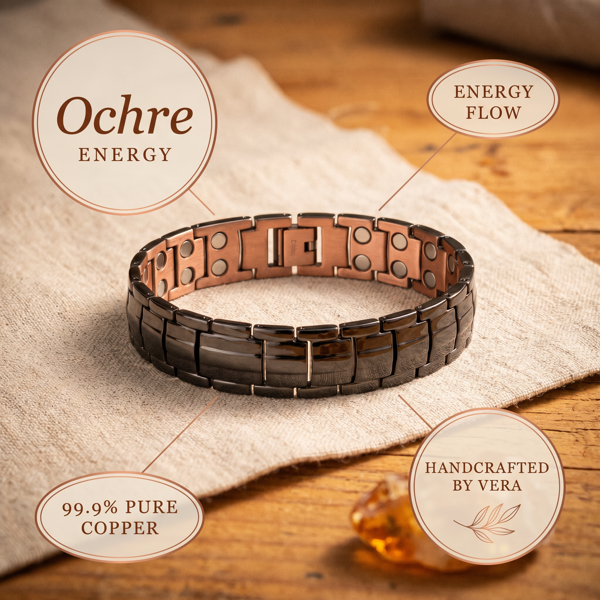 Ochre Men's Copper Bracelet - Susan’s Jewelry - image 5