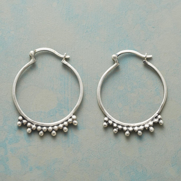 Vintage Silver Hoop Earrings