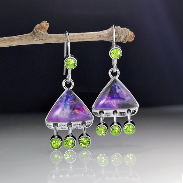 Vintage Cosmo Earrings in Silver