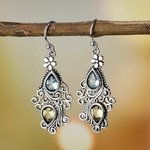 Vintage Crystal Gemstone Earrings