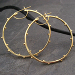 Vintage Gold Circle Earrings