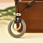 Vintage Silver Circle Necklace