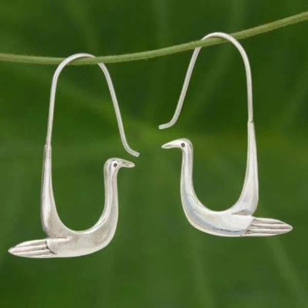 Vintage Silver Zwanen Earrings