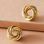 Vintage Gold Spiral Earrings