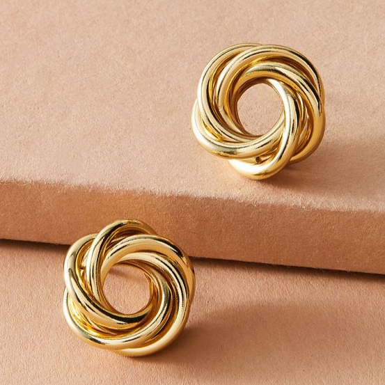 Vintage Gold Spiral Earrings