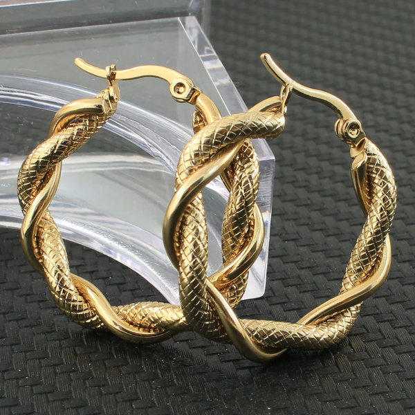 Gold Braided Earrings