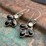 Vintage Black Stone Earrings