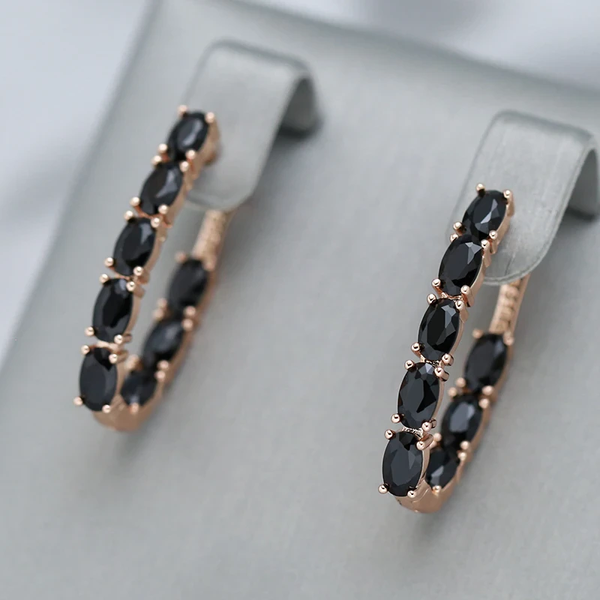 Black Crystal Earrings