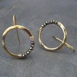Vintage Gold Openwork Hoop Earrings