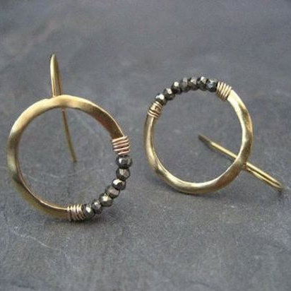 Vintage Gold Openwork Hoop Earrings