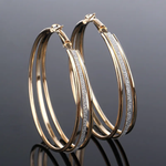 Vintage Crystal Hoop Earrings