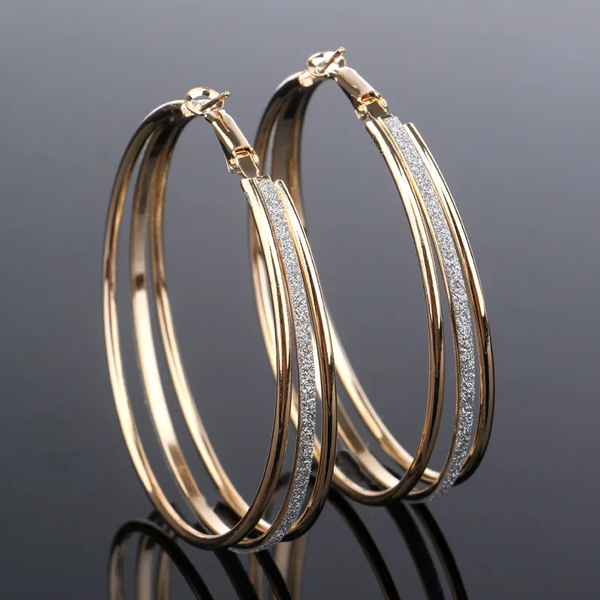 Vintage Crystal Hoop Earrings
