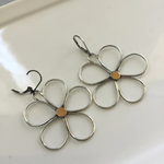 Vintage Silver Openwork Flower Earrings