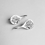 Vintage Openwork Silver Drop Earrings