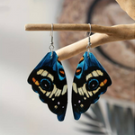 Vintage Exotische Vlindervleugels Earrings