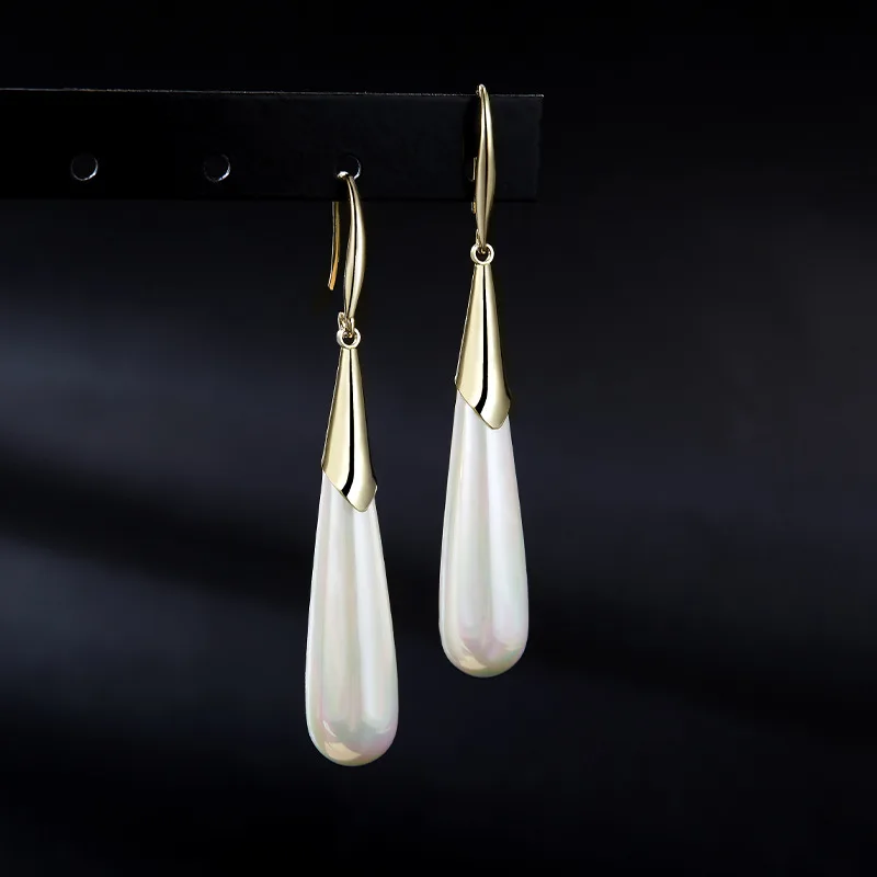 Vintage White Drop Earrings