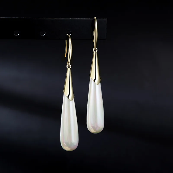 Vintage White Drop Earrings