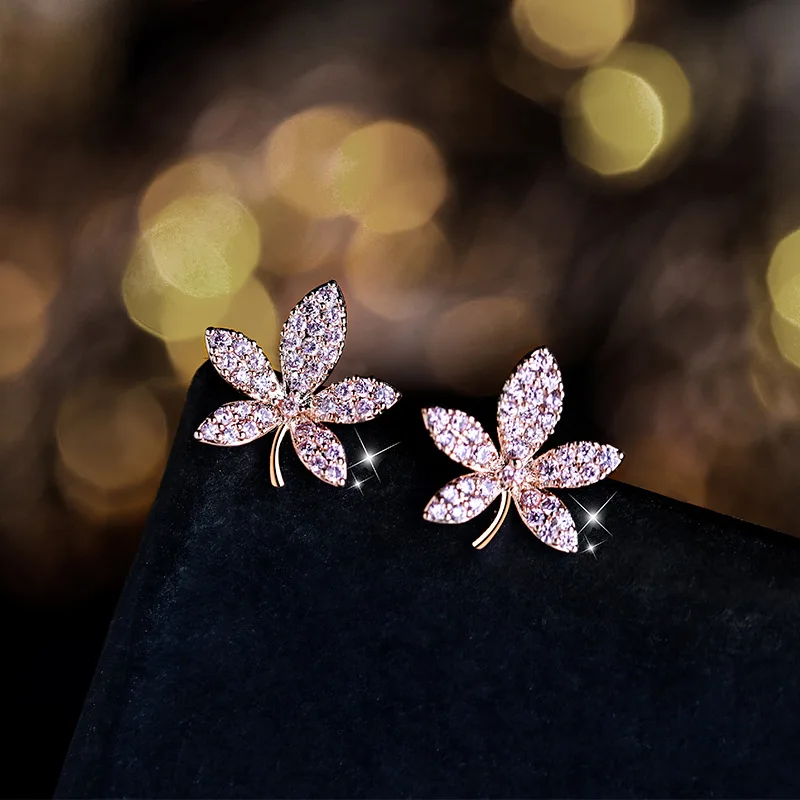 Vintage Crystal Rozenbloem Earrings