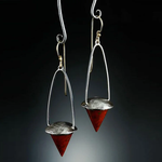Vintage Red Drop Earrings