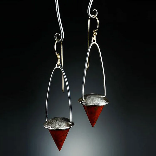 Vintage Red Drop Earrings