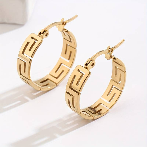 Vintage Gold Openwork Earrings