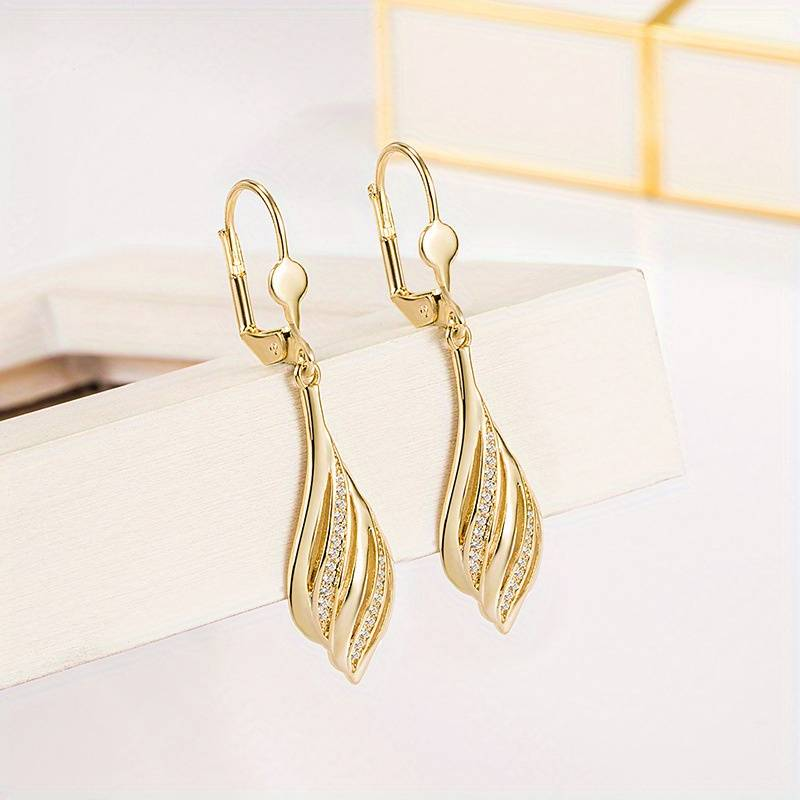Vintage Gold Crystal Earrings