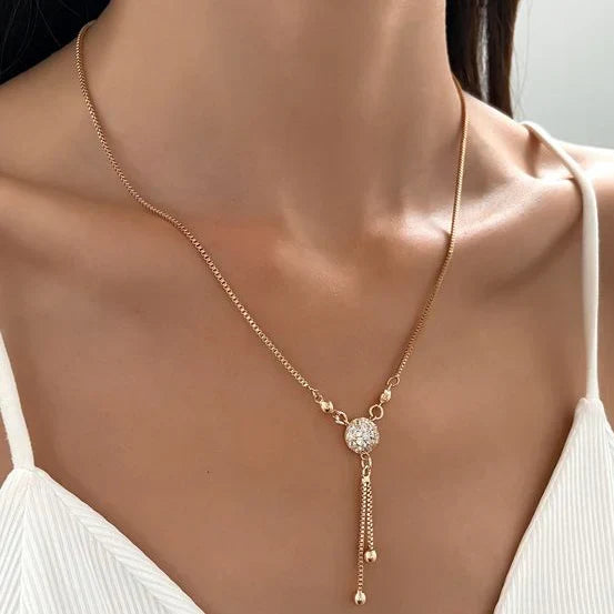 Vintage Gold Crystal Necklace