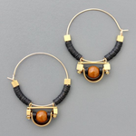 Vintage Gold Orange Stone Earrings